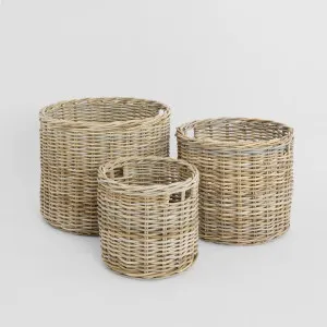 Luna Round Storage Basket set 3 by Florabelle Living, a Decorative Accessories for sale on Style Sourcebook