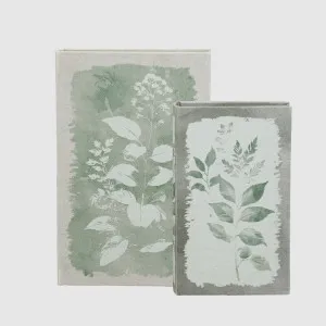 Decorative Book Box Set of Two Light Green by Florabelle Living, a Decorative Accessories for sale on Style Sourcebook