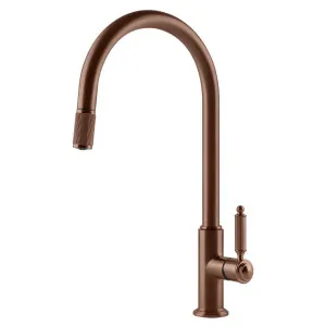 Gessi Venti20 Gooseneck Pull Out Mixer Tap Brushed Copper 60622-708 by Gessi, a Kitchen Taps & Mixers for sale on Style Sourcebook