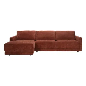 Hendrix 3 Seater Sofa + Chaise LHF in Lila Rust by OZ Design, a Sofas for sale on Style Sourcebook