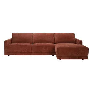 Hendrix 3 Seater Sofa + Chaise RHF in Lila Rust by OZ Design, a Sofas for sale on Style Sourcebook