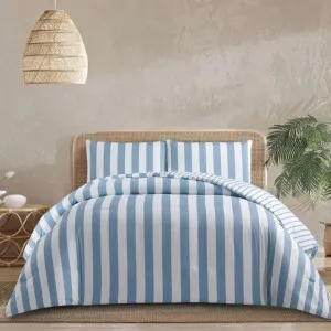 Morgan and Reid Stripe Sea Breeze Comforter Set by null, a Quilts & Bedspreads for sale on Style Sourcebook