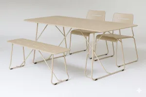 Parco Outdoor 4 Pce Dining Set Sand by Seek & Ramble, a Outdoor Sofa Sets for sale on Style Sourcebook