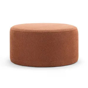 Halle Medium Round Ottoman, Rust Orange by L3 Home, a Ottomans for sale on Style Sourcebook