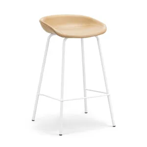 Brandon Set of 2 Vegan Leather Barstool, Beige Latte by L3 Home, a Bar Stools for sale on Style Sourcebook