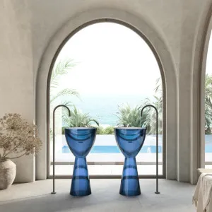 Wow Translucency Pedestal Basin Sky Blue by Cassa Designs, a Basins for sale on Style Sourcebook