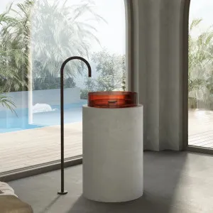 Wow Translucency Round Above Counter Basin Amber Brown by Cassa Designs, a Basins for sale on Style Sourcebook