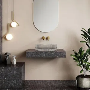 Wow V-Groove Translucency Round Above Counter Basin Crystal Clear by Cassa Designs, a Basins for sale on Style Sourcebook