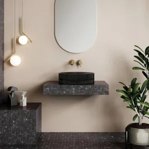 Wow V-Groove Translucency Round Above Counter Basin Morion Black by Cassa Designs, a Basins for sale on Style Sourcebook
