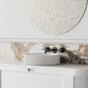 V-Groove Round Above Counter Basin Matte White by Cassa Designs, a Basins for sale on Style Sourcebook