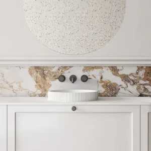 V-Groove Round Semi-inset Basin Matte White by Cassa Designs, a Basins for sale on Style Sourcebook