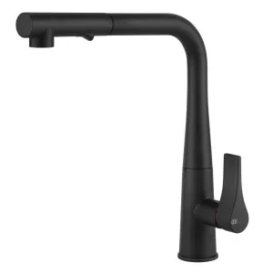 Gessi Proton Right Angle Pull Out Kitchen Mixer Tap Matte Black 17177-299 by Gessi, a Kitchen Taps & Mixers for sale on Style Sourcebook