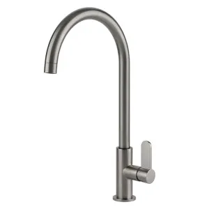 Gessi Acciaio Gooseneck Swivel Mixer Tap Stainless Steel 60541-239 by Gessi, a Kitchen Taps & Mixers for sale on Style Sourcebook