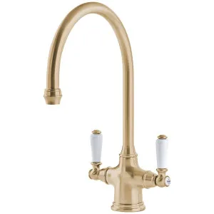 Shaws by Perrin & Rowe Ribble Kitchen Mixer - Satin Brass AUSH-4460SBWPC by Shaws by Perrin & Rowe, a Kitchen Taps & Mixers for sale on Style Sourcebook