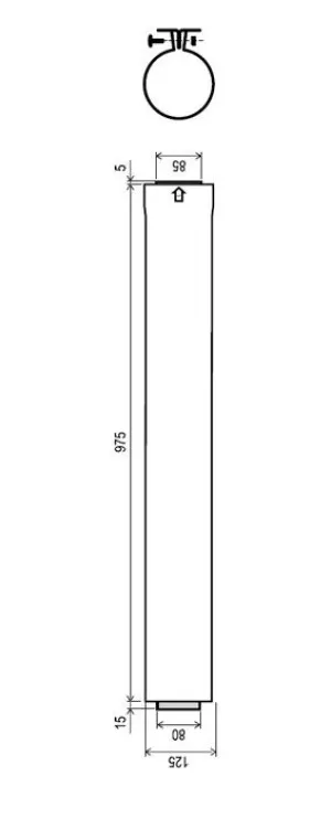Rinnai Flue Pipe 1000mm Long FFPIPE1000 by Rinnai, a Heating, Cooling & Air for sale on Style Sourcebook