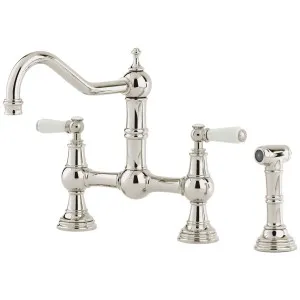 Shaws by Perrin & Rowe Hambleton Kitchen Mixer with Rinse - Nickel AUSH-4756NIWPC by Shaws by Perrin & Rowe, a Kitchen Taps & Mixers for sale on Style Sourcebook