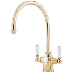 Shaws by Perrin & Rowe Ribble Kitchen Mixer - Polished Brass AUSH-4460BRWPC by Shaws by Perrin & Rowe, a Kitchen Taps & Mixers for sale on Style Sourcebook