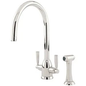 Shaws by Perrin & Rowe Silverdale Kitchen Mixer with Rinse - Nickel AUSH-4866NI by Shaws by Perrin & Rowe, a Kitchen Taps & Mixers for sale on Style Sourcebook