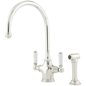 Shaws by Perrin & Rowe Ribble Kitchen Mixer with Rinse - Nickel AUSH-4360NIWPC by Shaws by Perrin & Rowe, a Kitchen Taps & Mixers for sale on Style Sourcebook