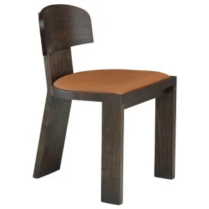De La Espada Vega A Dining Chair - Black Oiled Walnut and Brown Natural Grain Leather 171ZBOWNGLB by De La Espada, a Chairs for sale on Style Sourcebook
