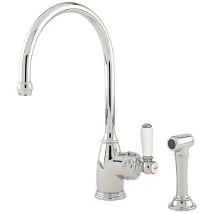 Shaws by Perrin & Rowe Yarrow Kitchen Mixer with Rinse - Nickel AUSH-4346NIWPC by Shaws by Perrin & Rowe, a Kitchen Taps & Mixers for sale on Style Sourcebook