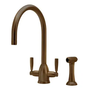 Shaws by Perrin & Rowe Silverdale Kitchen Mixer with Rinse - English Bronze AUSH-4866EB by Shaws by Perrin & Rowe, a Kitchen Taps & Mixers for sale on Style Sourcebook