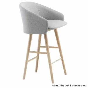 De La Espada Saia Breakfast Bar Stool in Oak Timber - Upholstery Range A 406PKA by De La Espada, a Chairs for sale on Style Sourcebook