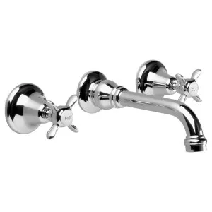 Astra Walker Olde English Wall Bath Set with 160mm Spout and Metal Cross Handles Chrome A510500 by Astra Walker, a Kitchen Taps & Mixers for sale on Style Sourcebook