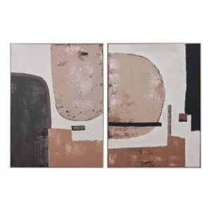 Chocolate Rocks Box Framed Canvas Set of 2 in 90 x 120cm by OZ Design, a Painted Canvases for sale on Style Sourcebook