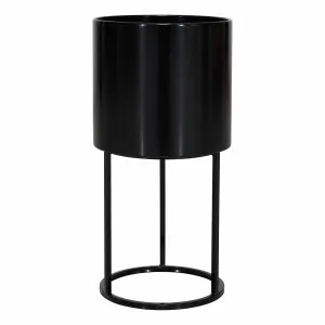Luca Planter High 25x50cm in Black by OZ Design, a Plant Holders for sale on Style Sourcebook