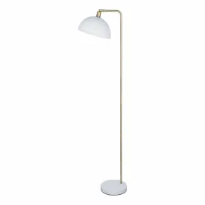 Glint Floor Lamp 25x151cm in White / Brass by OZ Design, a Floor Lamps for sale on Style Sourcebook