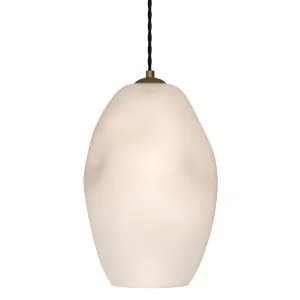 Lighting Republic Organic Asymmetrical Opal Glass Pendant with Brass Detail Large by Lighting Republic, a Lighting for sale on Style Sourcebook