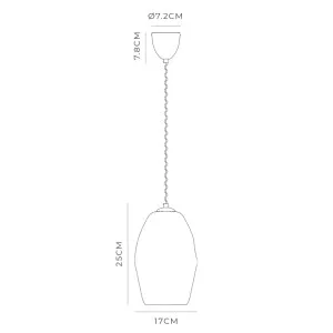 Lighting Republic Organic Asymmetrical Clear Glass Pendant with Iron Detail Medium by Lighting Republic, a Pendant Lighting for sale on Style Sourcebook