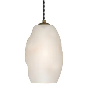 Lighting Republic Organic Asymmetrical Opal Glass Pendant with Brass Detail Medium by Lighting Republic, a Pendant Lighting for sale on Style Sourcebook