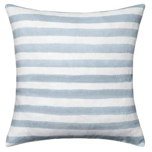 Rumi Striped Blue Linen Cushion - 50X50cm by Urban Road, a Cushions, Decorative Pillows for sale on Style Sourcebook