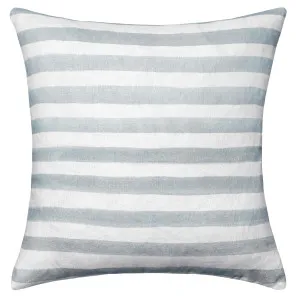 Rumi Striped Sage Green Linen Cushion - 50X50cm by Urban Road, a Cushions, Decorative Pillows for sale on Style Sourcebook