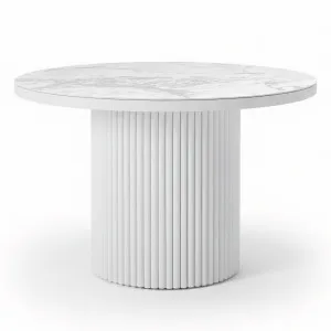 Evone Aluminium & Sintered Stone Outdoor Table in White by Luxo Outdoors, a Tables for sale on Style Sourcebook