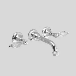 Astra Walker Olde English Swarovski Crystal Lever Wall Set with 210mm Spout A5106CL00 by Astra Walker, a Kitchen Taps & Mixers for sale on Style Sourcebook