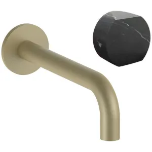 AboutWater AF/21 Basin Mixer with Hob Outlet - Matte British Gold PVD / Nero Marquina Marble 27P6A713BCY-4400A713 by AboutWater, a Kitchen Taps & Mixers for sale on Style Sourcebook