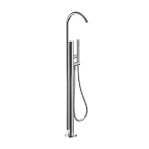 AboutWater AA/27 Floor Mounted Bath Mixer with Handshower Brushed Stainless Steel 3393Y080B-4400Y080A by AboutWater, a Kitchen Taps & Mixers for sale on Style Sourcebook