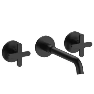 Fantini Icona Classic Wall Tap Set With Outlet - Matte Black 5313R013B-4400R010A by Fantini, a Kitchen Taps & Mixers for sale on Style Sourcebook