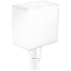 Hansgrohe FixFit Square Wall Outlet with non-return Valve - Matte White 26455703 by Hansgrohe, a Kitchen Taps & Mixers for sale on Style Sourcebook