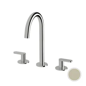 Sussex Taps Duet Basin High Tap Set - Brushed Platinum Gold DBSHS63 by Sussex Taps, a Kitchen Taps & Mixers for sale on Style Sourcebook