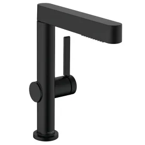 Hansgrohe Finoris Basin Mixer Tap 230 with Pull Out Spray - Matte Black 76063673 by Hansgrohe, a Kitchen Taps & Mixers for sale on Style Sourcebook