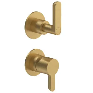 Fantini Icona Deco Wall Diverter Mixer - Pure Brass PVD 53Q7R685B-4400M585A by Fantini, a Kitchen Taps & Mixers for sale on Style Sourcebook