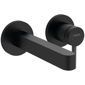 Hansgrohe Finoris Single Lever Wall Mounted Basin Mixer 165 - Matte Black 76051670 by Hansgrohe, a Kitchen Taps & Mixers for sale on Style Sourcebook