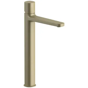 Fantini Lame Tall Basin Mixer - Matte British Gold PVD 24P6M006WFZ by Fantini, a Kitchen Taps & Mixers for sale on Style Sourcebook