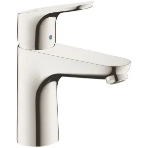 Hansgrohe Focus 100 Basin Mixer Tap without Waste Set - Brushed Nickel 31517823 by Hansgrohe, a Kitchen Taps & Mixers for sale on Style Sourcebook