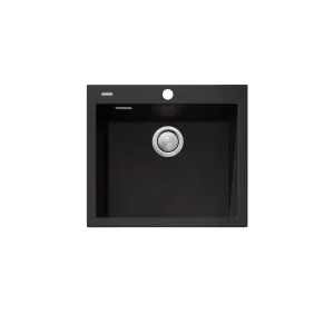 ST-BL1551 OF San-Black Lrg Bowl TM Sink by Santorini, a Kitchen Sinks for sale on Style Sourcebook