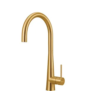 SS31620-AU Brush Gold Goose Neck Mixer by Essente 316, a Kitchen Taps & Mixers for sale on Style Sourcebook